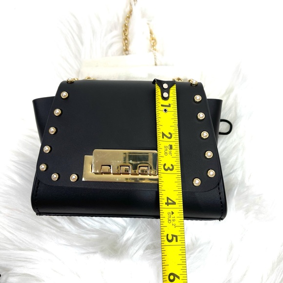 🍒ZAC ZAC POSEN Black Leather women’s Mini CrossBody Bag - Picture 9 of 11